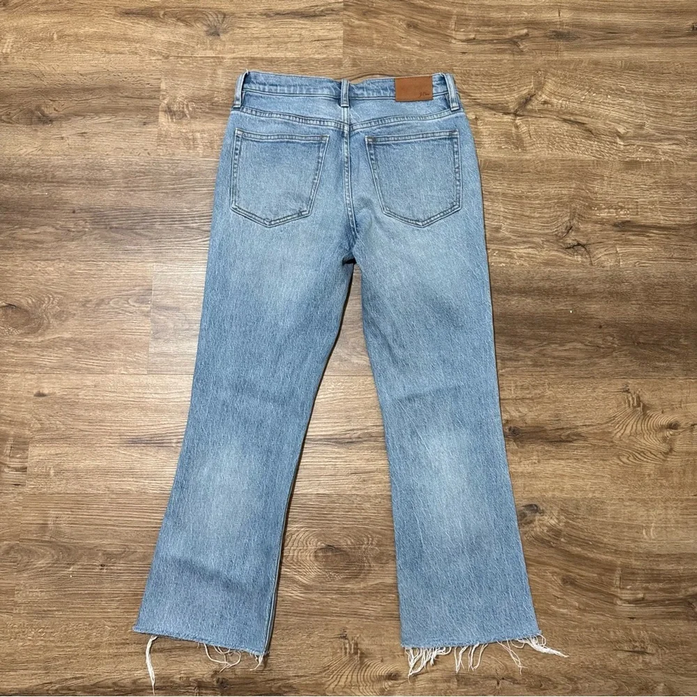 J Crew Demi Billie Boot Crop Jean in Blue Lagoon Sz 27 Spring Flare - Picture 6 of 7